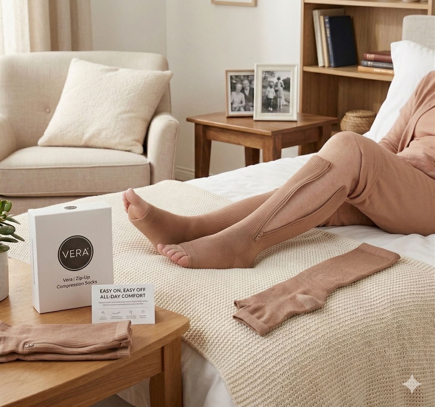 Zip-Up Compression Socks - Instant Relief for Swollen Legs & Circulation