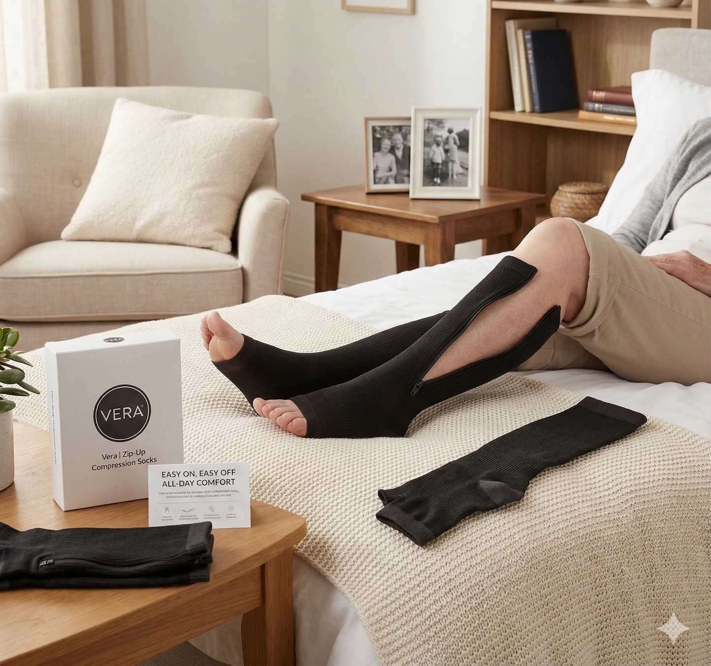Zip-Up Compression Socks - Instant Relief for Swollen Legs & Circulation