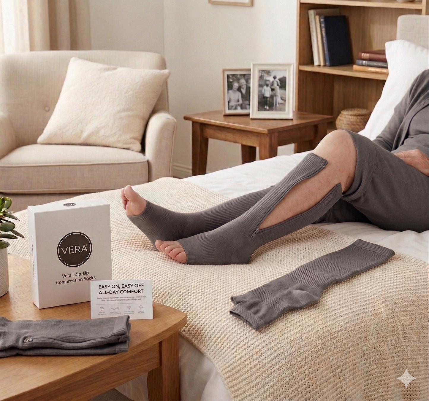 Zip-Up Compression Socks - Instant Relief for Swollen Legs & Circulation