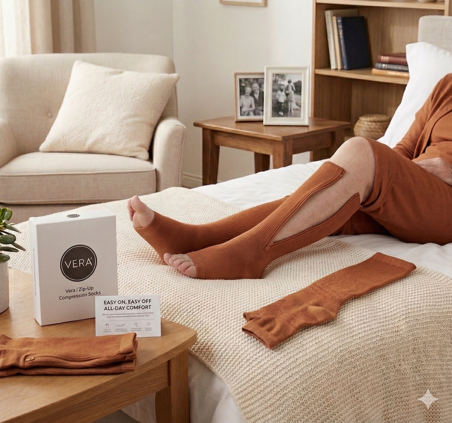 Zip-Up Compression Socks - Instant Relief for Swollen Legs & Circulation
